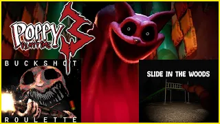 POPPY'S PLAYTIME CHAPTER 3, BUCKSHOT ROULETTE, and SLIDE IN THE PARK | 3 Scary Games #8 w/ Bottles