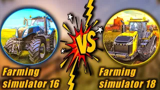 Fs16 vs fs18 || farming simulator 16 vs farming simulator 18 || farming simulator Android timelapse