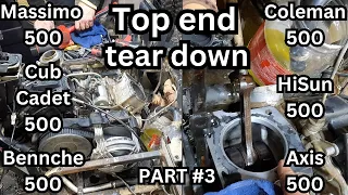 Bennche 500 knocking & smoking. (Part #3) Top end tear down