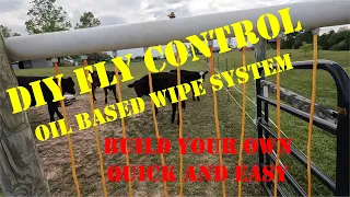 DIY Fly Control Wipe System For Farm Cattle or animals