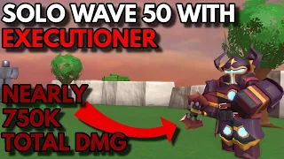 SOLO HARDCORE WAVE 50 WITH OP EXECUTIONER | ROBLOX Tower Defense Simulator