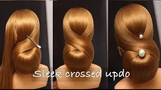 CROSSED BRIDAL UPDO