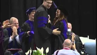 Marriage proposal at University of Detroit Mercy's 2014 Law Commencement