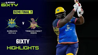 Highlights | Semifinal 2 | Barbados Royals vs Trinbago Knight Riders | The 6IXTY 2022 Men