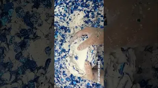 Confetti Pao-sted Gym Chalk Block 🤍✨💙 | ASMR | #shorts | Oddly Satisfying