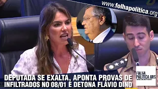 Deputada Paula Belmonte se exalta, aponta provas de infiltrados no 8 de janeiro, inquire major do...