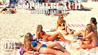 SPRING BREAK SOUTH BEACH 4K ULTRA HD 60FPS MIAMI BEACH FLORIDA USA  MARCH 2021 AΩ