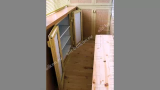 Распашной алюминиевый шкаф на балкон от "Элит Балкон"