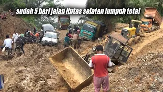 aktifitas lumpuh total menjelang pemilu, jangankan mobil, alat berat saja terbenam