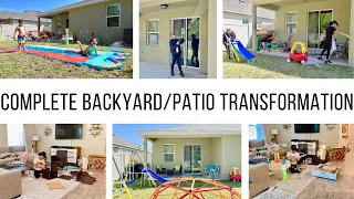 COMPLETE DISASTER BACKYARD/PATIO TRANSFORMATION // Jessica Tull cleaning motivation