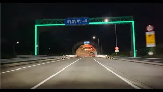 ASMR Highway Night drive just before Chuseok holiday (no talking, no music), 야간 고속도로 주행영상