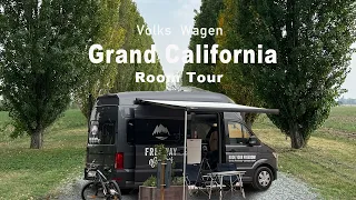 Grand California top campervan room tour I can shower and use the toilet in the campervan I
