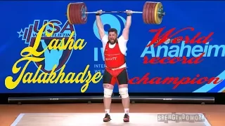 Lasha Talakhadze +105 kg  WORLD RECORD CHAMPION weightlifting Anaheim 2017