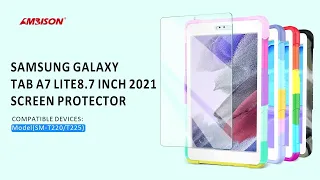 Installation video of Samsung Galaxy Tab A7 Lite tempered glass screen protector