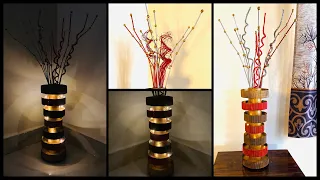 DIY Unique Tall Lighted Vase & Vase Filler Sticks | GADAC DIY | Home Decorating Ideas