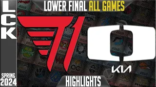 T1 vs DK Highlights ALL GAMES | LCK Playoffs Spring 2024 Lower Final | T1 vs DPlus Kia