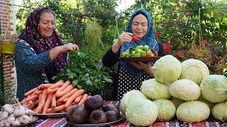 SALTED CABBAGE for WINTER SUPPLY. Mixed Vegetable Salad