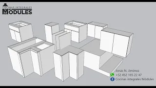 Cómo dibujar más rápido la cocina haciendo galería de módulos en sketchup