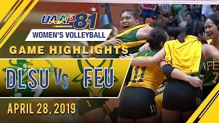 UAAP 81 WV: DLSU vs. FEU | Game Highlights | April 28, 2019