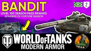 BANDIT II Level 100 Season Pass Reward II Review & Gameplay! II WoT Console II Soldiers of Fortune