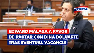 🔴🔵Edward Málaga a favor de pactar con Dina Boluarte tras eventual vacancia