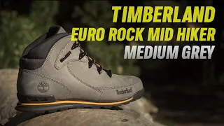 50 - TIMBERLAND EURO ROCK MID HIKER MEDIUM GREY ON FEET