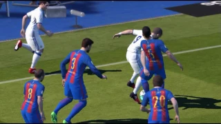 Real Madrid vs Barcelona Away (Santiago Bernabeu) Gameplay PES 2017