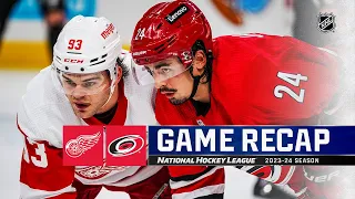 Red Wings @ Hurricanes 3/28 | NHL Highlights 2024