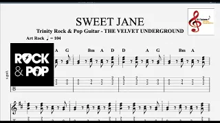 SWEET JANE - The Velvet Underground - Trinity Rock & Pop Guitar - Grade 2