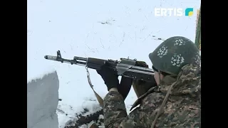 Ұлттық Ұланның 55/12 әскери бөлімінің сарбаздары  тактикалық дайындықтан қорытынды сынақ тапсырды