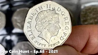 SAVING THE BEST UNTIL THE END WITH THESE BAGS! || £100 50p RARE COIN HUNT Book 1 Ep.68 - 2021