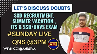 📌SUNDAY LIVE #03 - Discussion on SSD TEACHER RECRUITMENT - JTS  CASE MATTER -LTR -SSB TGT -OAVS EXAM