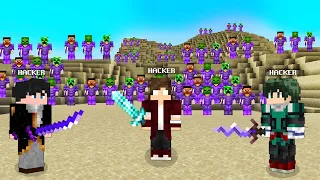 Minecraft: 3 Cheaters vs 100 Netherite Hunters - Who Wins?