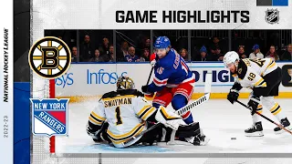 Bruins @ Rangers 1/19 | NHL Highlights 2023