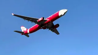 AirAsia X departing on RW21 at Perth Airport.