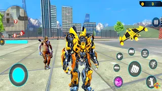 Bumblebee Transformation Jet Robot Car Game 2020 - Android Gameplay