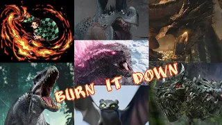 Godzilla, Dragons & More - Burn It Down Skillet
