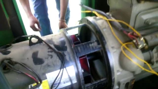 Live disassembling process of an alternator from a diesel generator