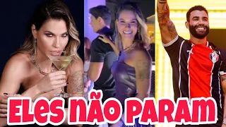 Maravilhosa Andressa Suita chega no evento e Gusttavo Lima em seu primeiro show da semana em SC