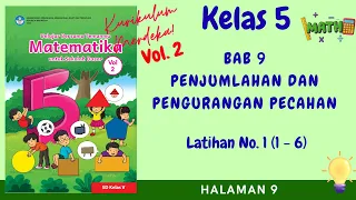 Kurikulum Merdeka Kelas 5 Matematika Bab 9 | Latihan No. 1 (1 - 6) | Halalaman 9