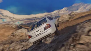 GTA 5 Driving off Mt Chiliad Crashes Compilation #31 (With Roof And Door Deformation)