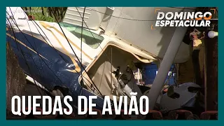 Dois acidentes aéreos marcam o fim de semana em Minas Gerais