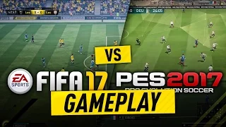 FIFA 17 VS PES 17 GAMEPLAY!