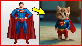 SUPERHEROES but BABY CAT 💥 All Characters (marvel & DC) 2024