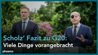 Abschluss des G20-Gipfels: Pressekonferenz mit Olaf Scholz und Christian Lindner