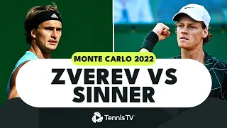 Great Shots And Rallies In Alexander Zverev vs Jannik Sinner Thriller | Monte Carlo 2022 Highlights