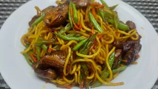 Pancit Miki Gisado/paano lutuin na hindi nagdidikit dikit kahit malamig na