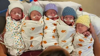 Washington Family Surprised to Have Quintuplets Finally Return Home