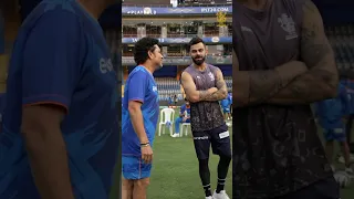 When Virat Kohli met Sachin Tendulkar at the Wankhede today ❤️ | RCB Shorts