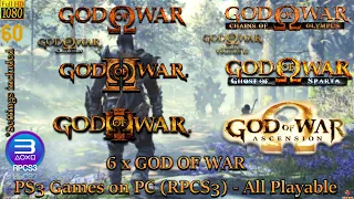 6 RPCS3 GOD OF WAR PLAYABLE GAMES 2021 | Best Settings | PS3 on PC | Rpcs3 Emulator | 1080p60FPS